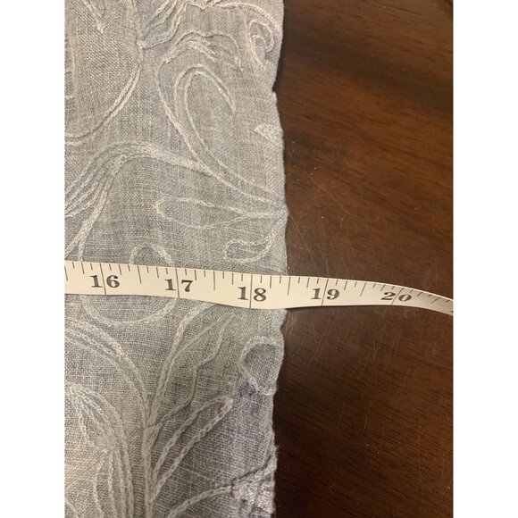 Lina Tomei L Linen Embroidered Lightweight Midi Dress Coastal - Picture 6 of 9